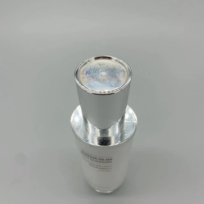 Beyaz Serum Mat PP Gümüş Akrilik Havasız Pompa Şişeleri 15ml 30ml 50ml 100g