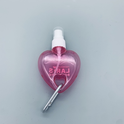 Anahtarlık ile Mini Kalp Yaprak Şekli Kozmetik PET Şişe El Dezenfektanı